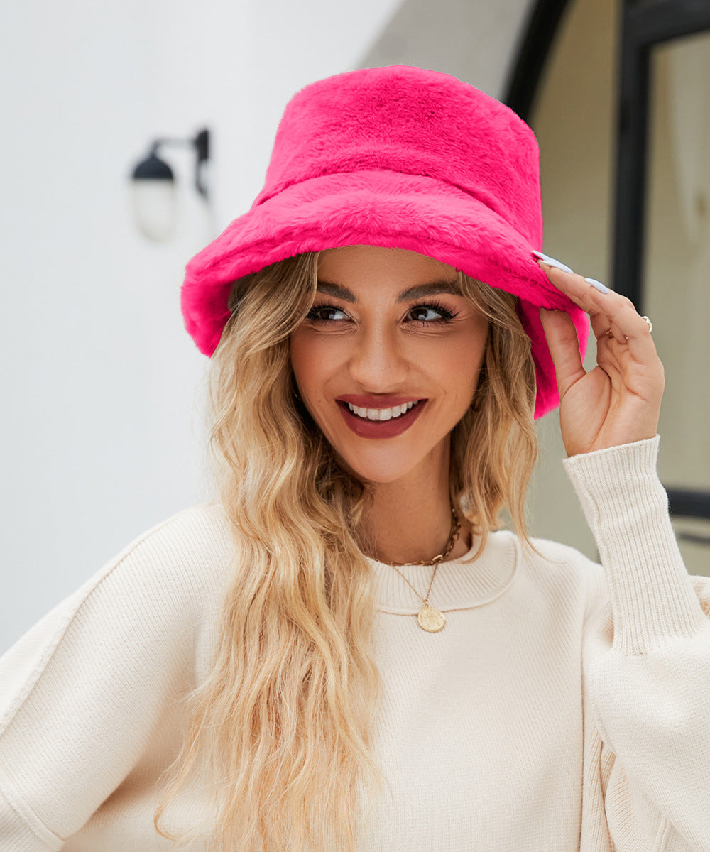 Street-Wave Women Plush Hat - Cozy Soft Fur For Stylish Winter Warmth And Chic Look