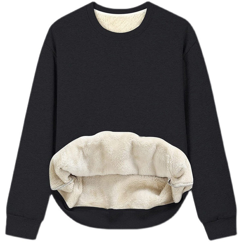 Women Cozy Sweatshirt With Soft Fleece Lined Interior Crew Neck Streetwave Relaxed Everyday Comfort