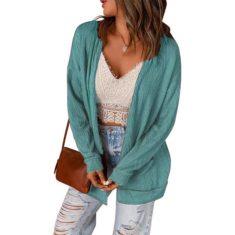 Street Wave Women's Long Cardigan Casual Breathable Cotton Blend For Everyday Wear