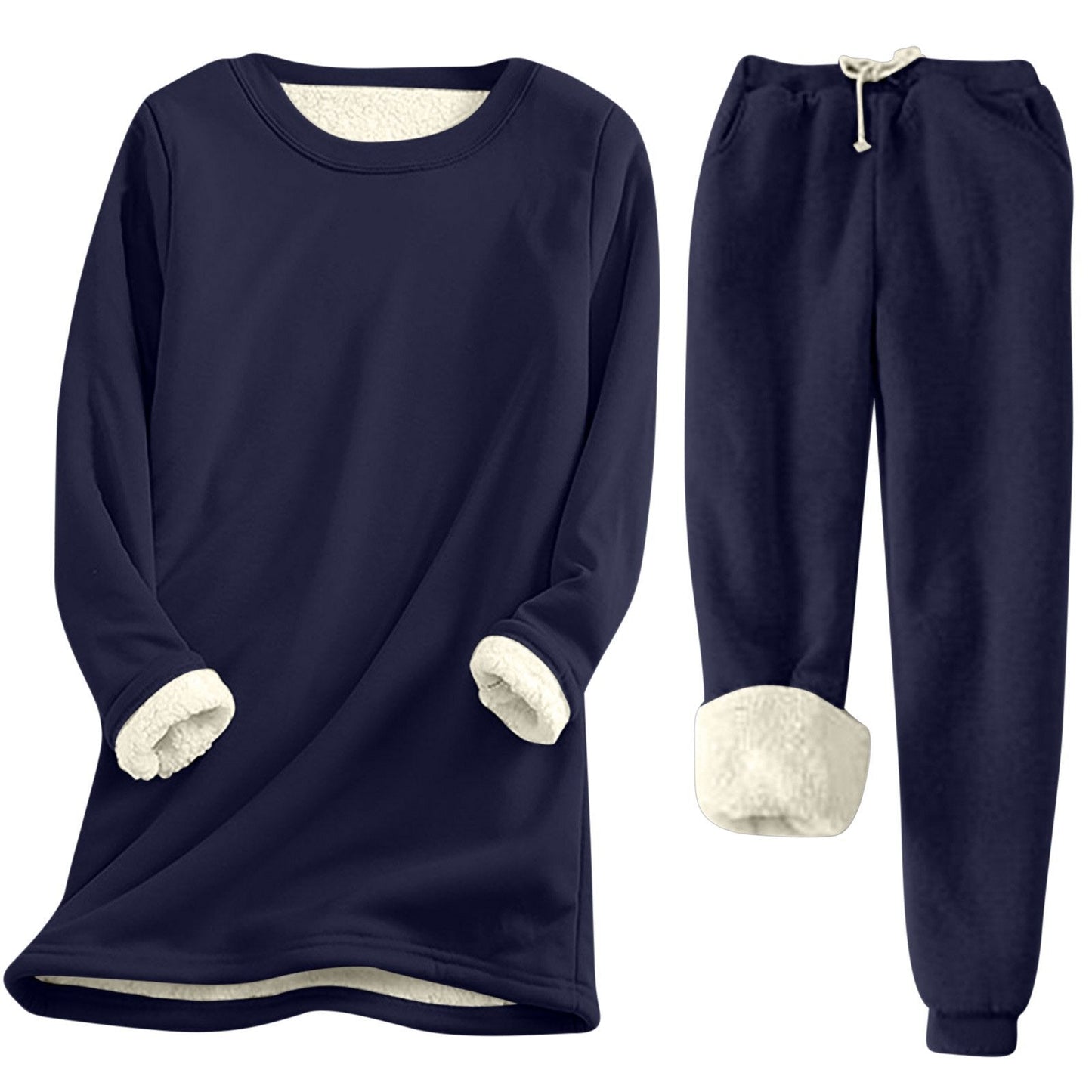 Street-Wave Women's Loungewear Set With Fleece-Lined Interior For Cozy Comfort And Everyday Lounging