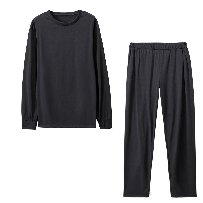 Street-wave Women's Long Sleeve Pajama Set With Elastic Pants Cozy Breathable Sleepwear