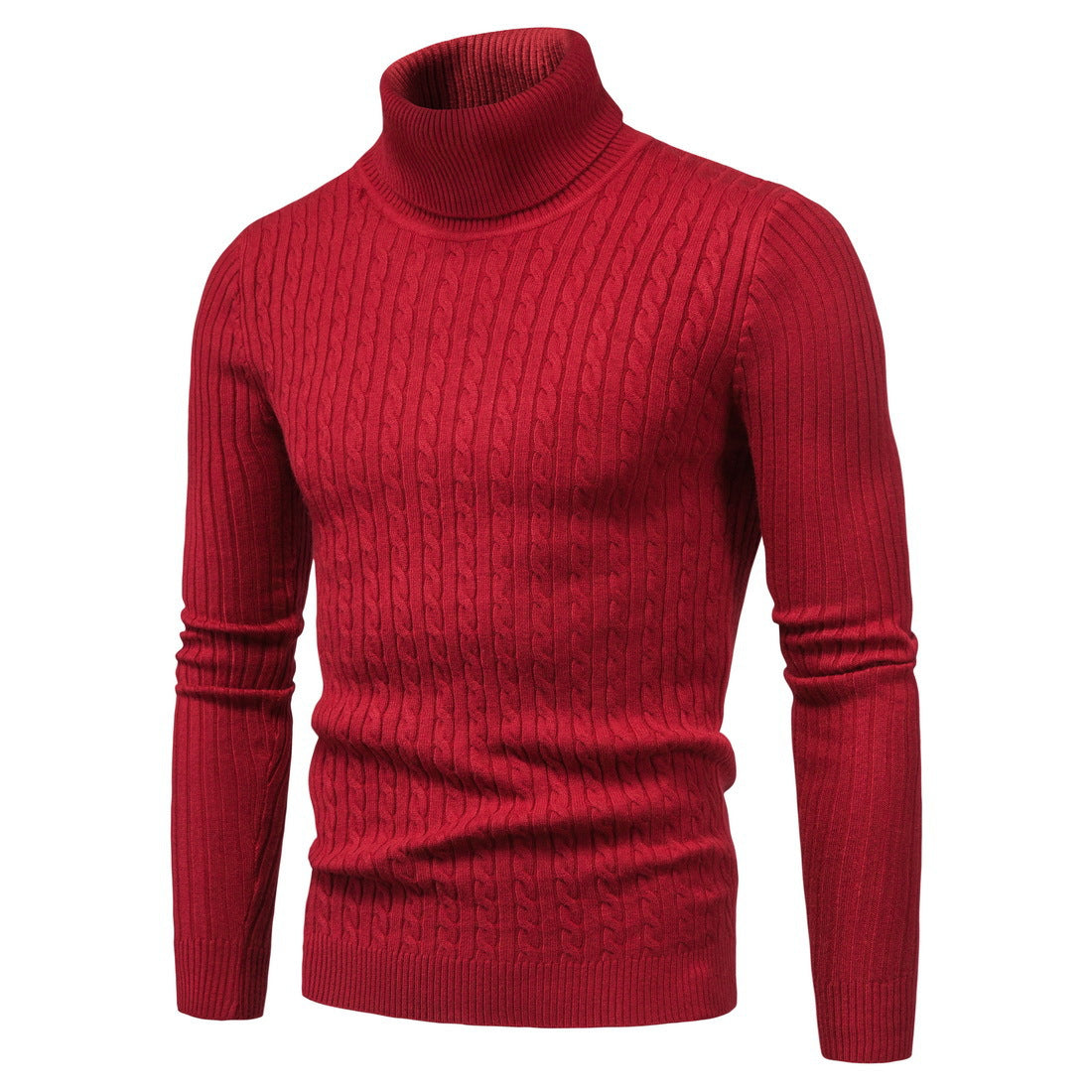 Street-wave Mens Cozy Turtleneck Sweater Soft Knit Warmth For Cold Weather Everyday Comfort