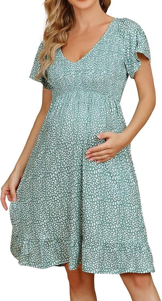 Street-Wave Maternity Dress Breathable For Expectant Moms