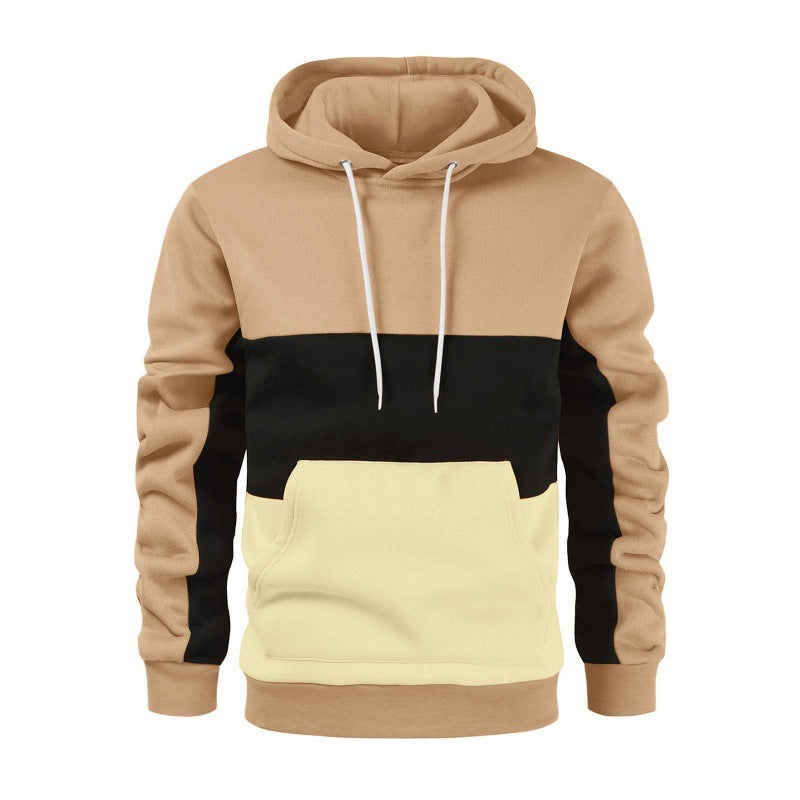 Street Wave Men Colorblock Hoodie For Active Wear With Contrast Blocks And Cozy Fit