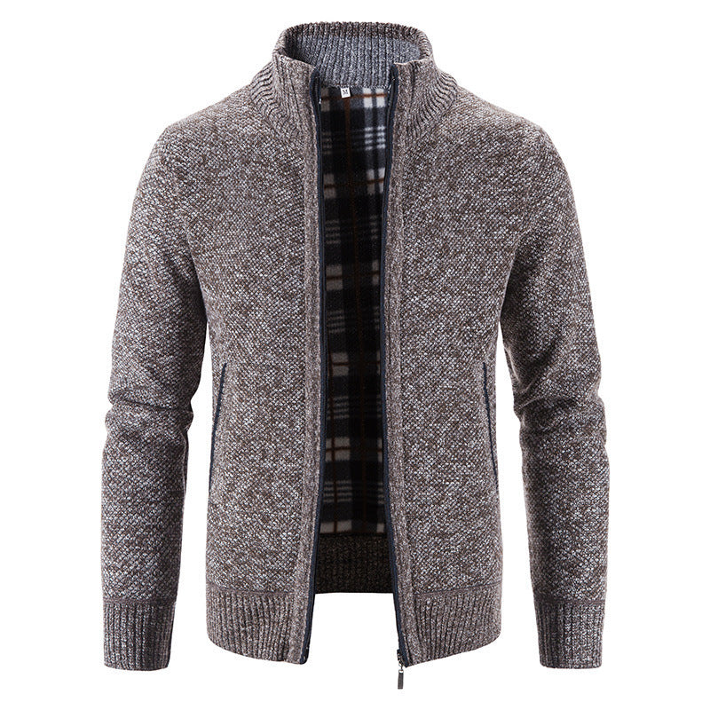 Street-wave Mens Insulated Cardigan With Innovative Warm Inner Lining For Cold Weather Comfort
