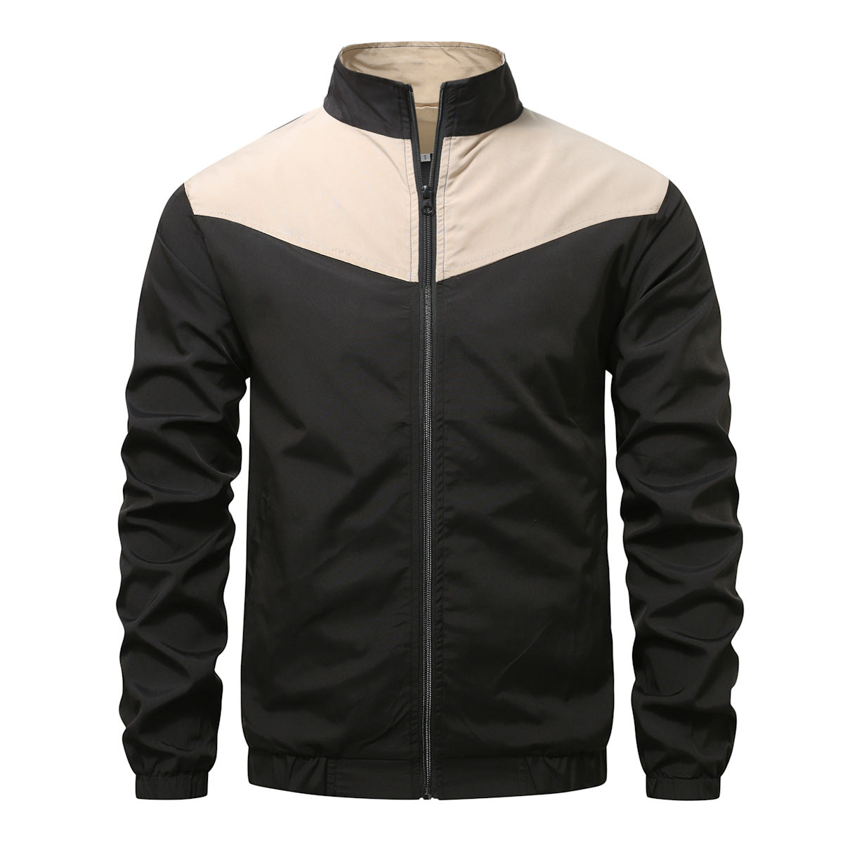 Street-Wave Mens Sporty Jacket With Modern Collar For Active Urban Athletes Everyday Wear