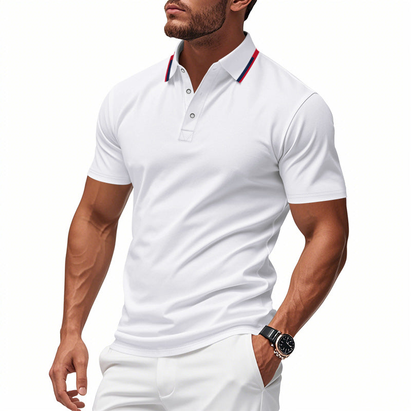 Streetwave Mens Polo Shirt With Modern Collar Breathable Cotton Blend For Everyday Comfort