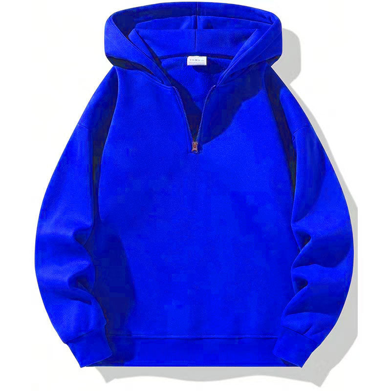 Street-Wave Men's Half Zip Hoodie Breathable Cotton Athletic Comfort For Sport And Everyday