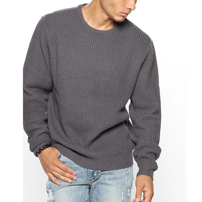 Street Wave Men's Chunky Knit Sweater With Modern Fit And Cozy Lined Interior For Cold Weather