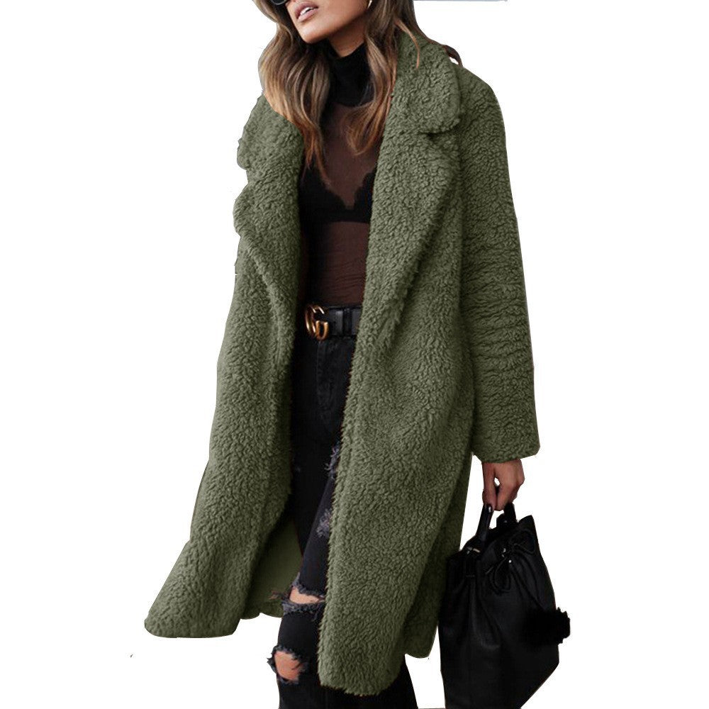 Street-wave Ladies Sherpa Coat Cozy Warmth Longline Style Ultra Soft Fleece For Cold Winter Days