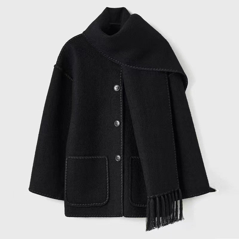 Street-Wave Womens Oversized Cardigan Fringes Pockets Cozy