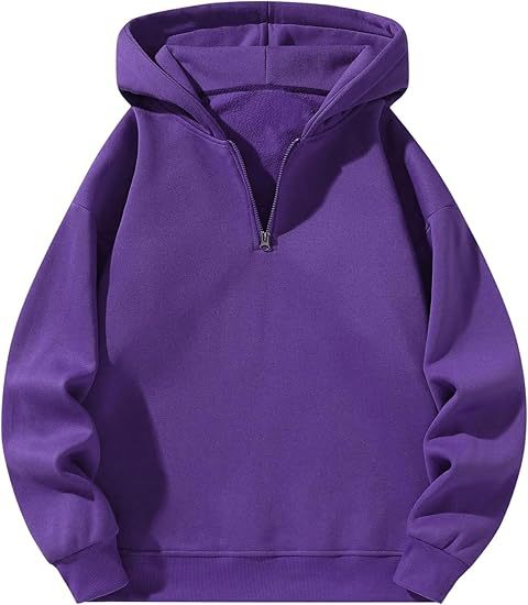 Street-Wave Men's Half Zip Hoodie Breathable Cotton Athletic Comfort For Sport And Everyday