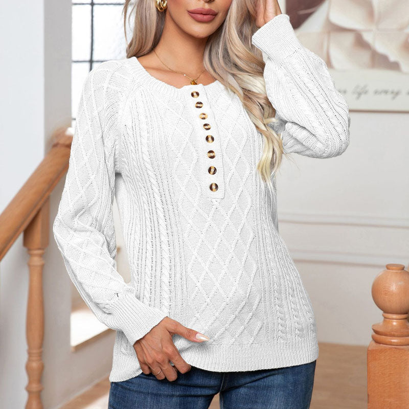 Street-Wave Cable Knit Pullover For Women With Soft Cozy Fabric And Warm Comfort