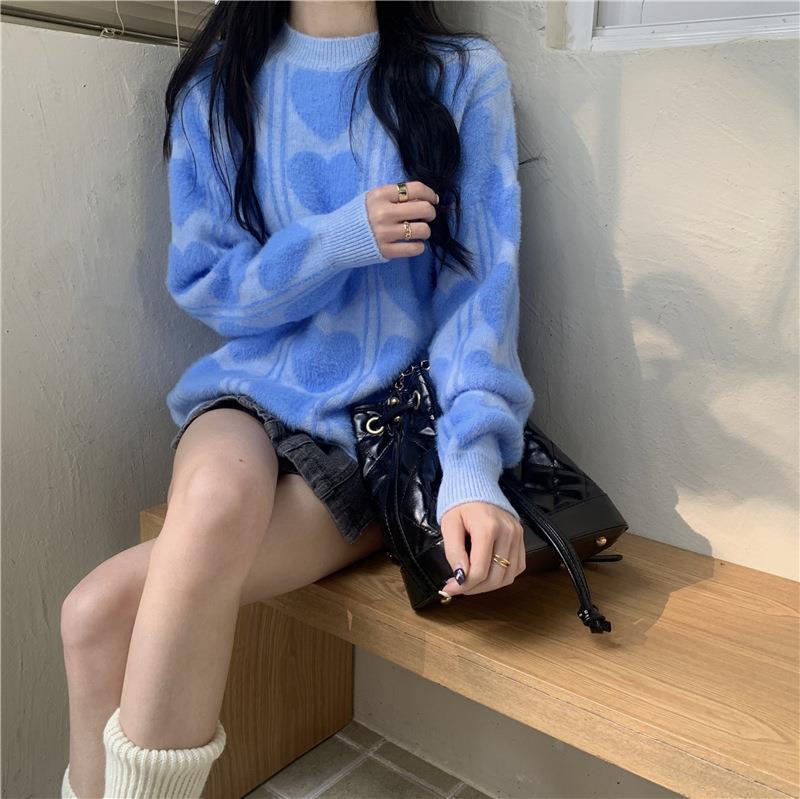 Street-Wave Cozy Women’s Knit Sweater With Varied Pattern And Relaxed Fit For Soft Comfort