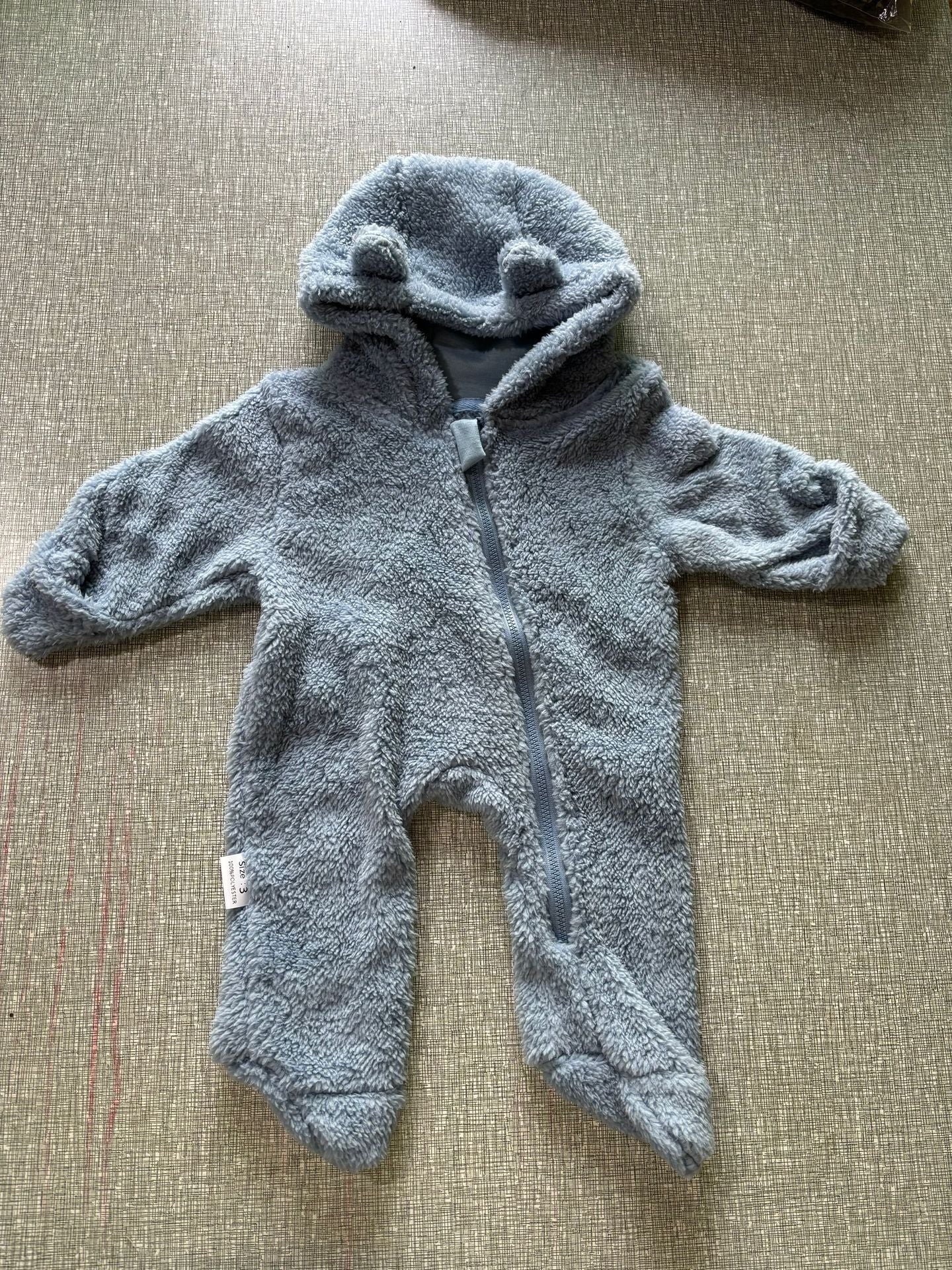 Street-wave Toddler Fleece Hooded Onesie Cozy Warm Winter Coverall For Toddlers Weatherproof