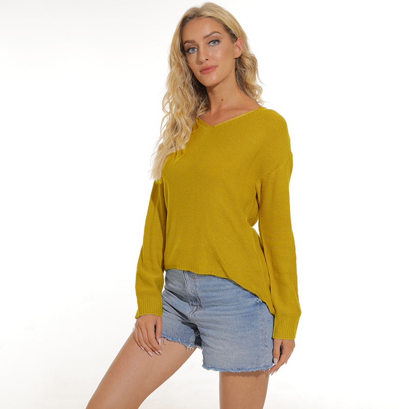 Street-wave Women's Knit Sweater Soft Touch Knit With Relaxed Silhouette For Casual Daywear