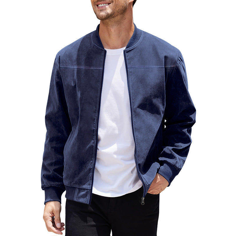 Street-wave Bomber Jacket For Men With Sporty Cut Stylish Versatile Everyday Essential