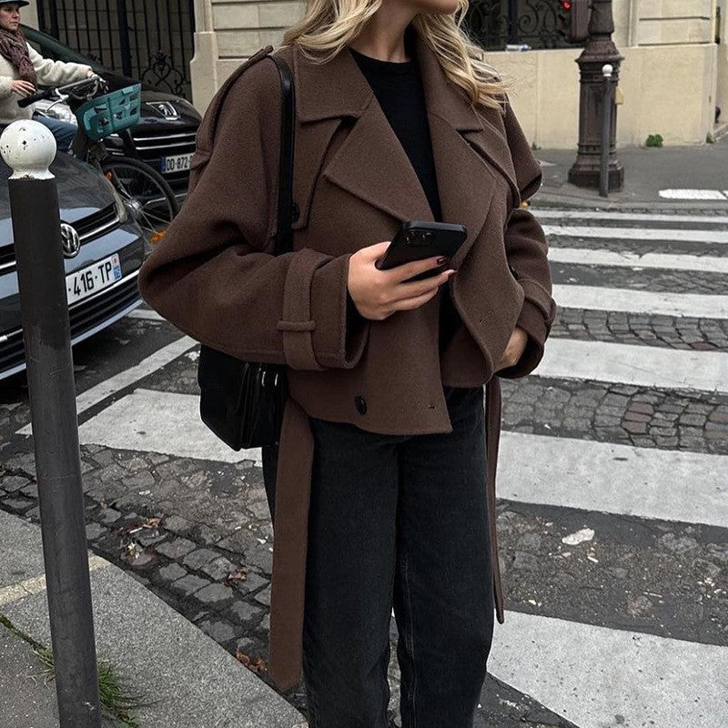 Oversized Women's Biker Jacket Street-wave Asymmetric Cut Snap Closure Urban Chic For Modern Women