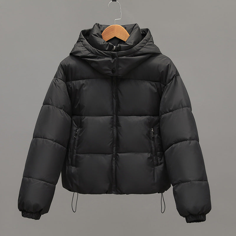 Street-Wave Quilted Winter Jacket For Women Warm Puffer With Zippered Pockets And Cozy Hood