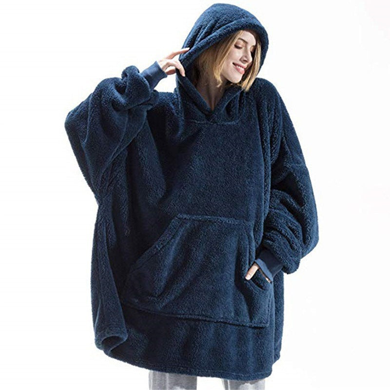 Streetwave Women's Oversized Fleece Hoodie With Kangaroo Pocket And Hood For Cozy Comfort