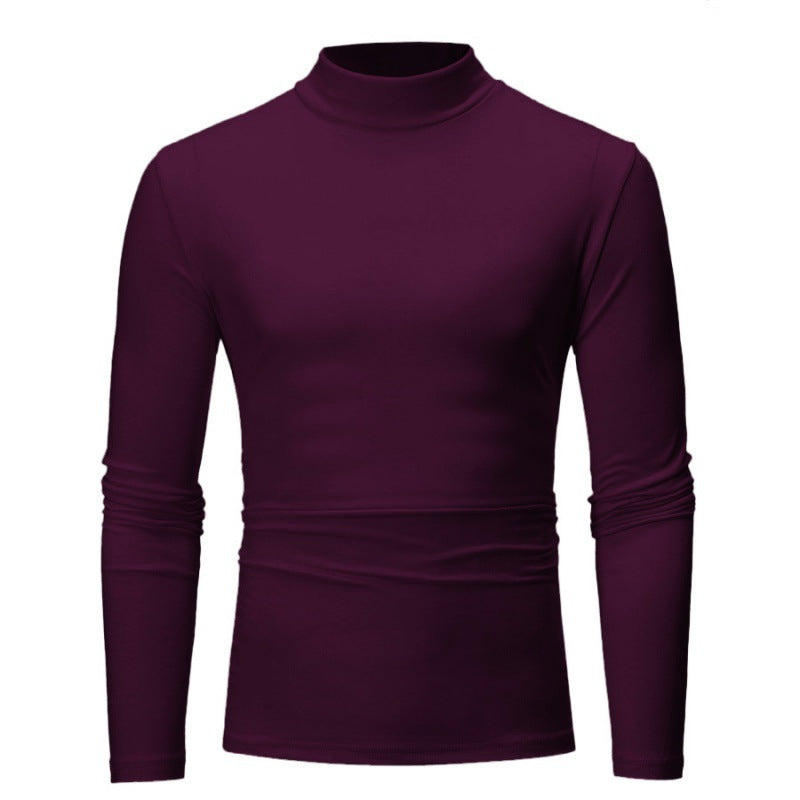 Streetwave Mens Turtleneck Long Sleeve Shirt Slim Fit Breathable Stretch Fabric for Modern Men