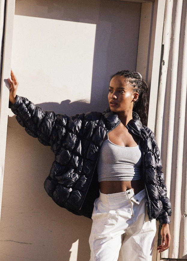 Street-Wave Women's Puffer Jacket - Ultra Warm Insulated Quilted Coat for Everyday City Style