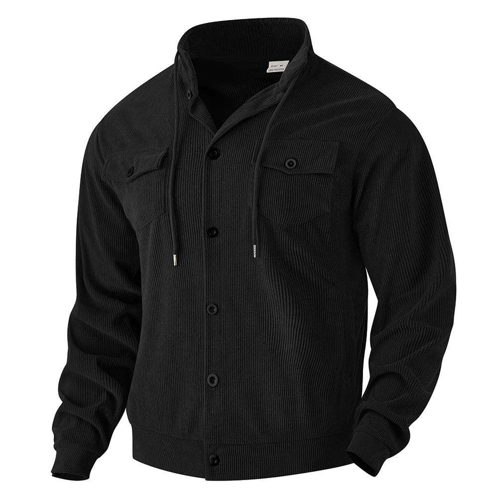 Street-Wave Men's Corduroy Jacket With Practical Chest Pockets For Versatile Everyday Style