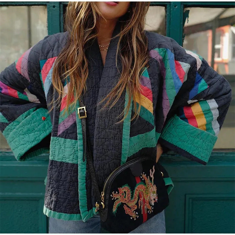 Street-Wave Retro Winter Jacket Warm Cozy Quilted Coat For Urban Explorers And Street Fashion Enthusiasts