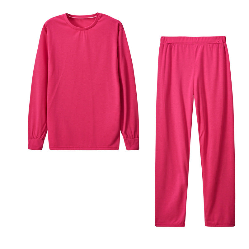 Street-wave Women's Long Sleeve Pajama Set With Elastic Pants Cozy Breathable Sleepwear