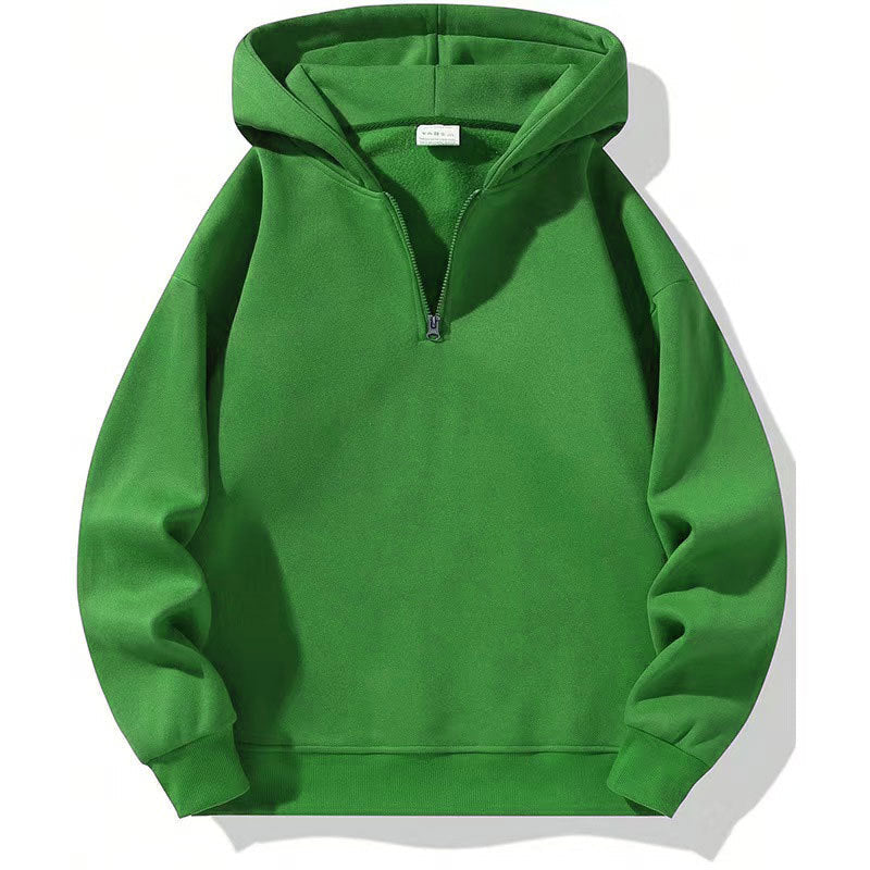 Street-Wave Men's Half Zip Hoodie Breathable Cotton Athletic Comfort For Sport And Everyday