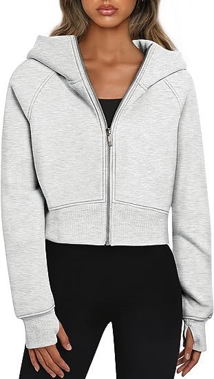 Street-wave Women's Cropped Hoodie Jacket Soft Breathable Fabric Casual Athleisure Essential