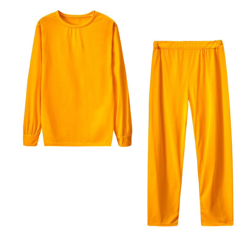 Street-wave Women's Long Sleeve Pajama Set With Elastic Pants Cozy Breathable Sleepwear