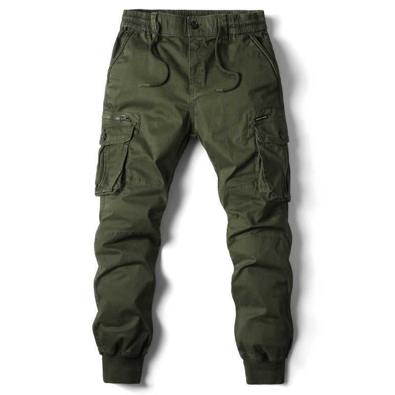 Street Wave Men's Cargo Joggers With Adjustable Waist And Versatile Pockets For Everyday Wear