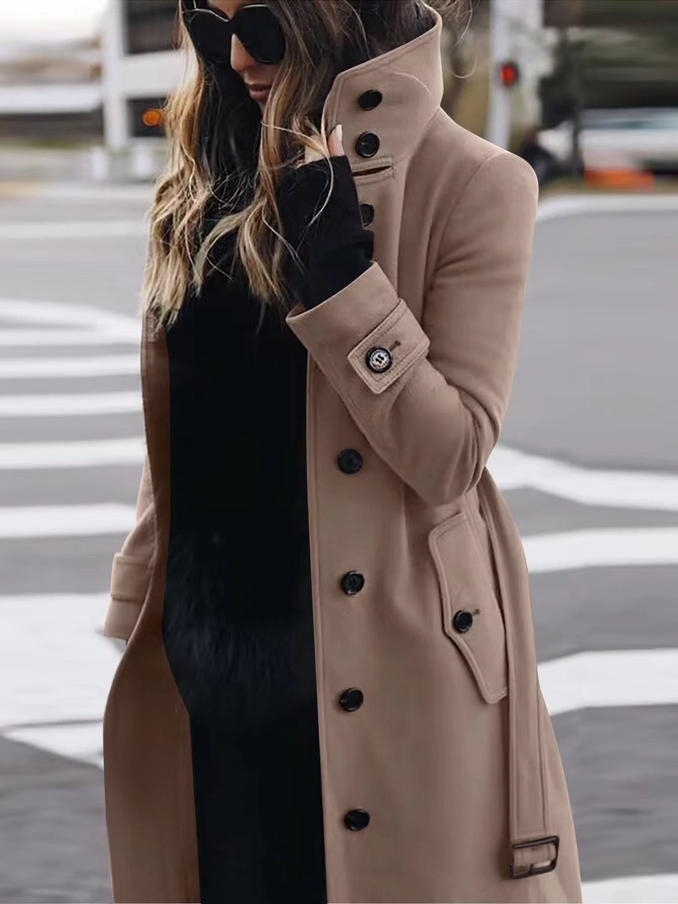 Street-Wave Women's Casual Elegant Coat With High Collar And Practical Pockets For Winter