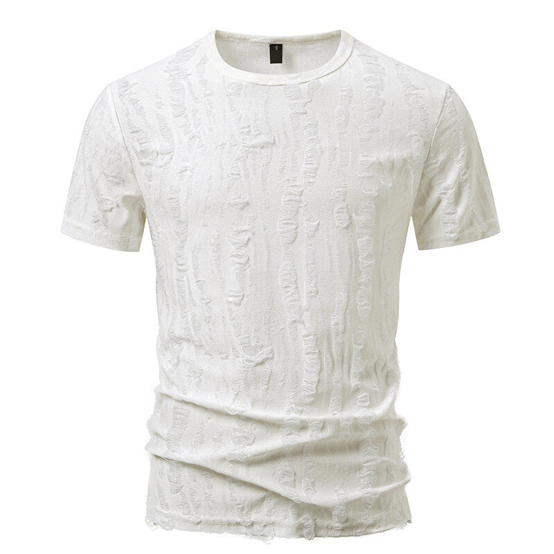 Mens Structured Vintage T Shirt Street-wave Premium Comfort Breathable Cotton Tee