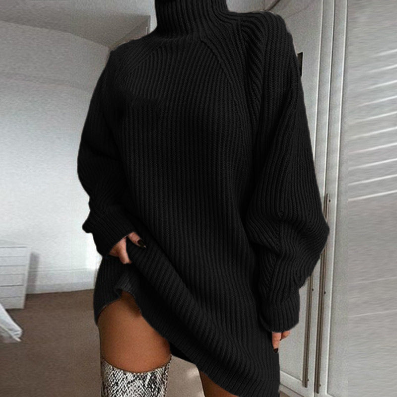 Streetwave Womens High Neck Ribbed Knit Sweater Cozy Warmth For Women Chic Winter Layering Essential