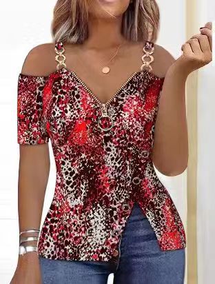Street-wave Anchor Print Off Shoulder Top For Women, Navy Blue, Trendy Flattering Fit