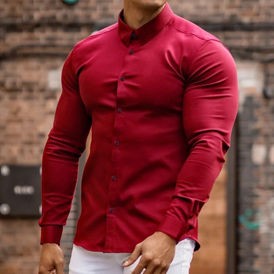 Street-Wave Slim Fit Mens Elegant Shirt for Modern Comfort and Daily Office Style