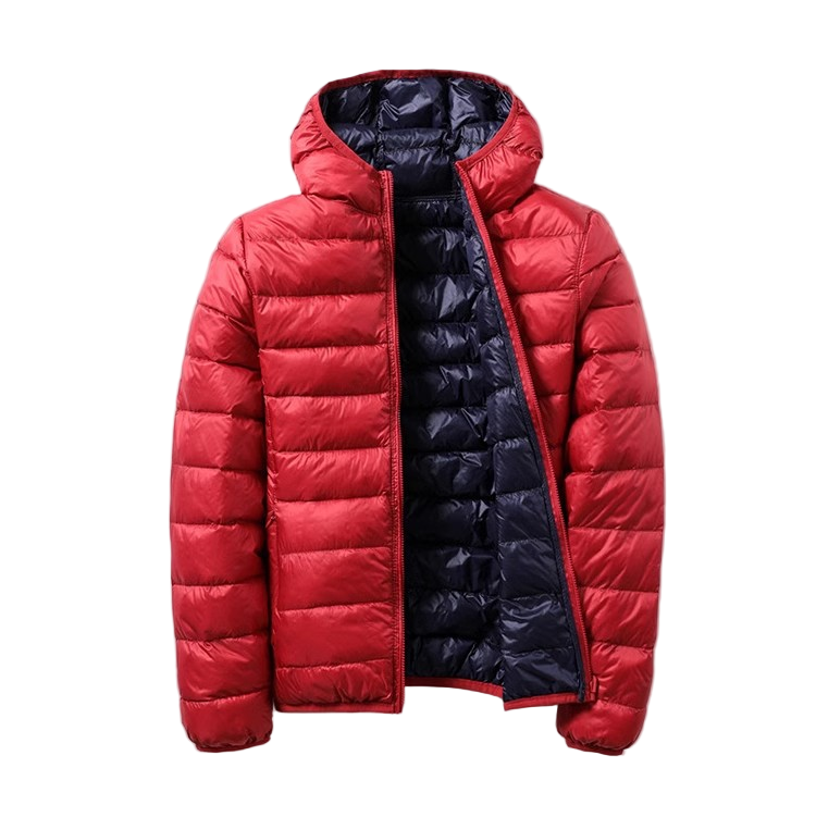 Street-Wave Reversible Puffer Jacket For Women With Hood Two Styles In One Pink Interior