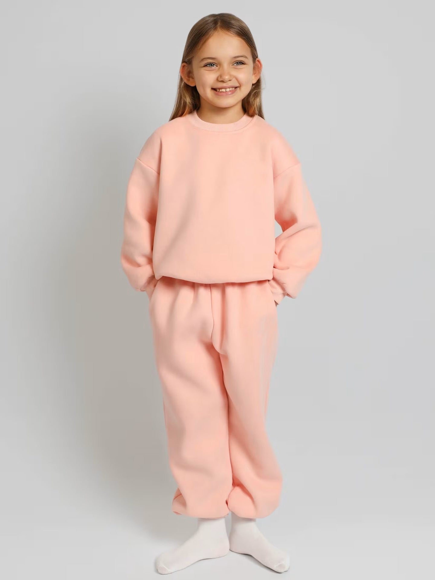 Street Wave Womens Cozy Light Blue Sweatshirt And Jogger Set For Loungewear Comfort With Premium Soft Fabric