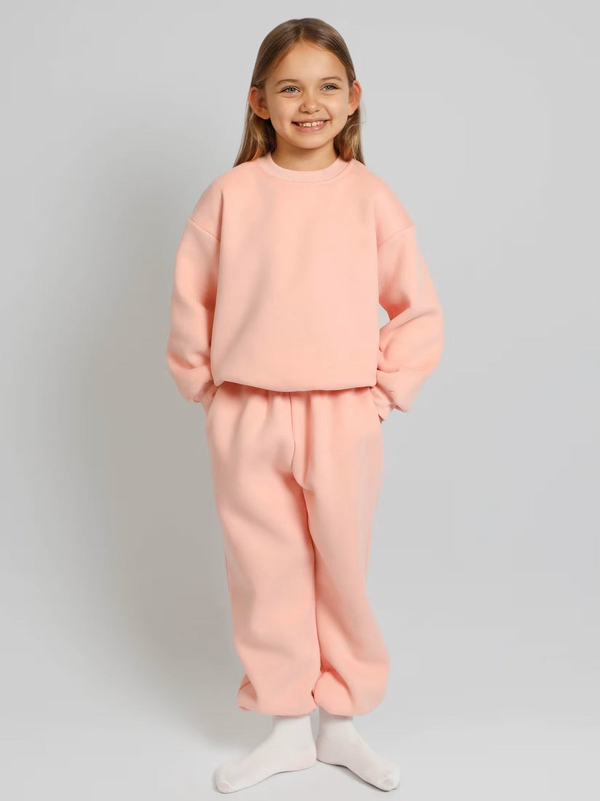 Street Wave Womens Cozy Light Blue Sweatshirt And Jogger Set For Loungewear Comfort With Premium Soft Fabric