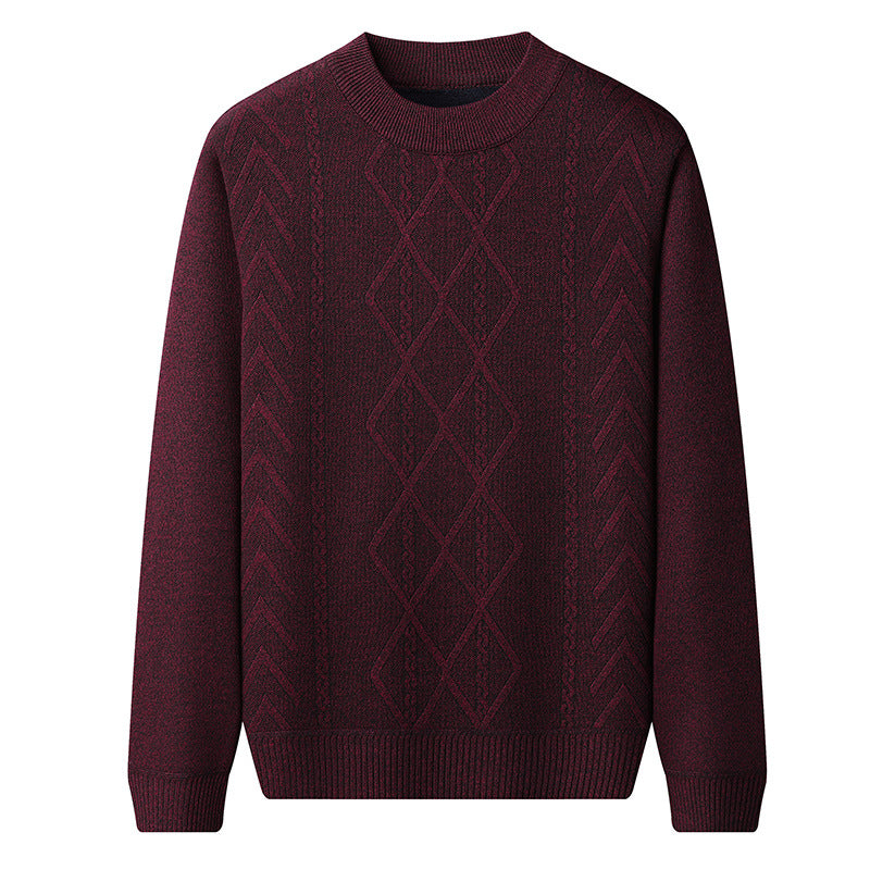 Street-Wave Men's Cable Knit Wool Blend Pullover Sweater
