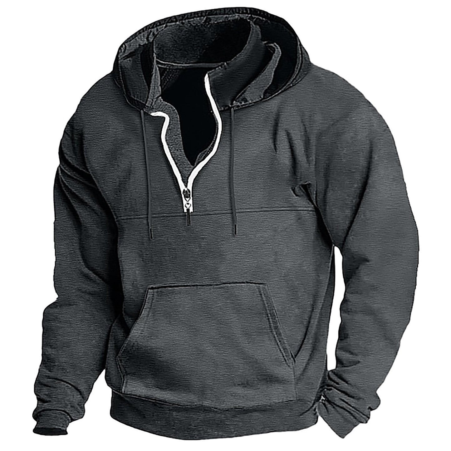 Street-wave Men's Cozy Zip Hoodie With Full Zip For All Day Comfort And Versatility