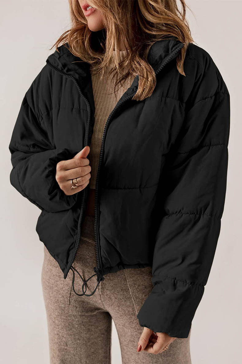 Street-Wave Puffer Jacket For Women Cozy Warm Thick Versatile Winter Outerwear For Cold Weather Everyday Style
