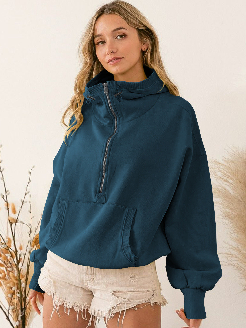 Street-wave Women Half Zip Hoodie for Active Lifestyles Ultra Soft Comfort Casual Everyday Wear