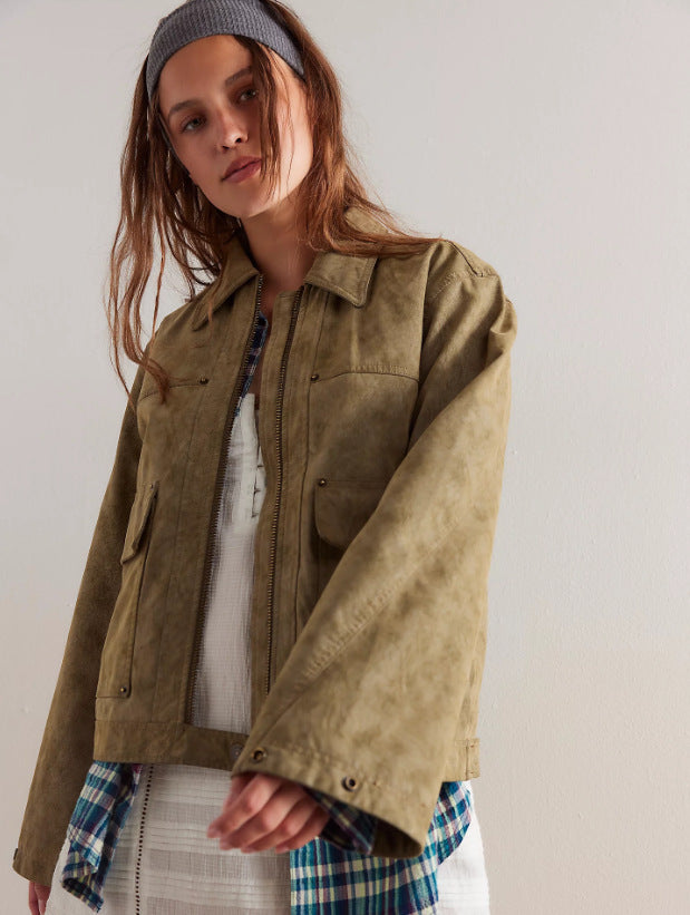 Street Wave Women's Lightweight Utility Jacket Breathable Versatile Everyday Wear For Modern Women
