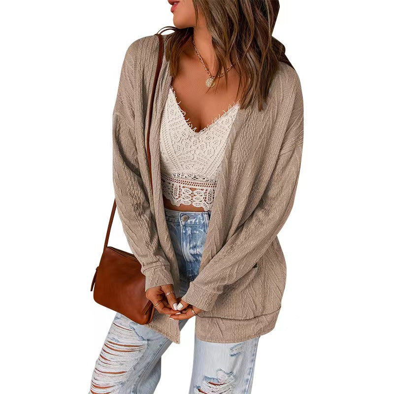 Street Wave Women's Long Cardigan Casual Breathable Cotton Blend For Everyday Wear