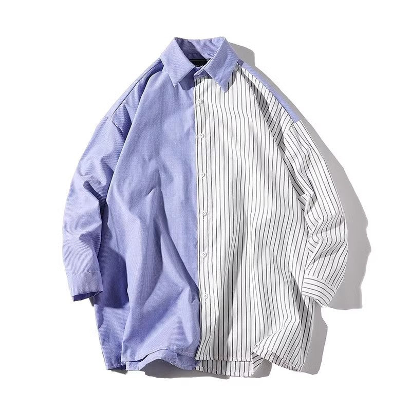 Street-wave Mens Asymmetrical Shirt For Urban Chic Versatility And Bold Modern Style