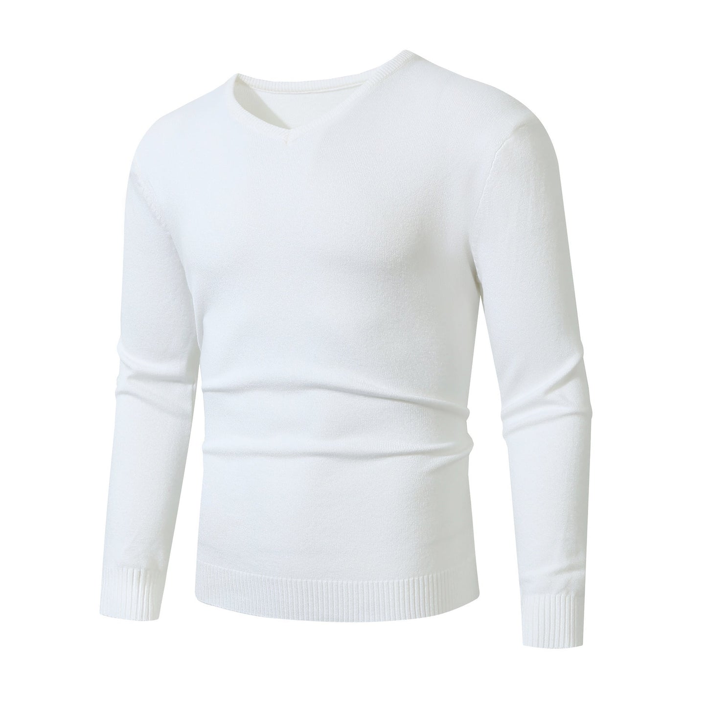 Street-Wave Mens Elegant V Neck Sweater In Soft Cotton For All Day Comfort And Classic Wardrobe Essential