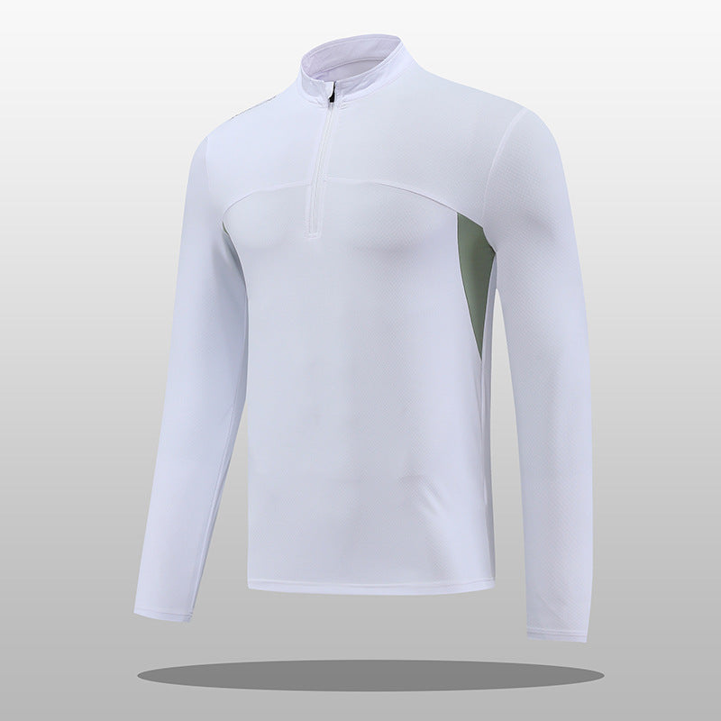 Street-Wave Men's Functional Thermal Shirt With Stand Collar Zip - Breathable Moisture-Wicking For Active Men